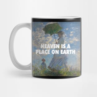 Woman with a Parasol in Heaven Sticker Mug